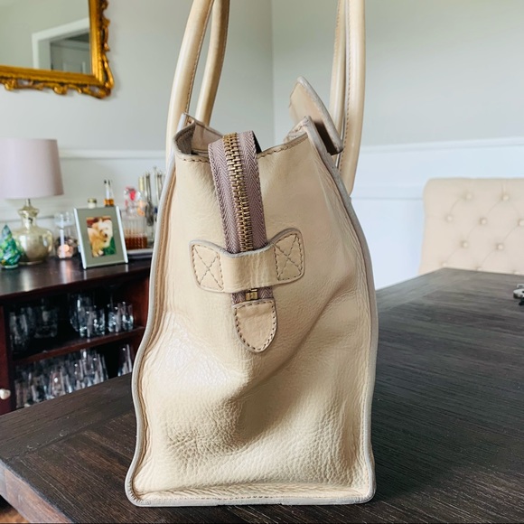 Authentic Mini Celine Luggage Handbag in Beige Calfskin - Picture 4 of 9